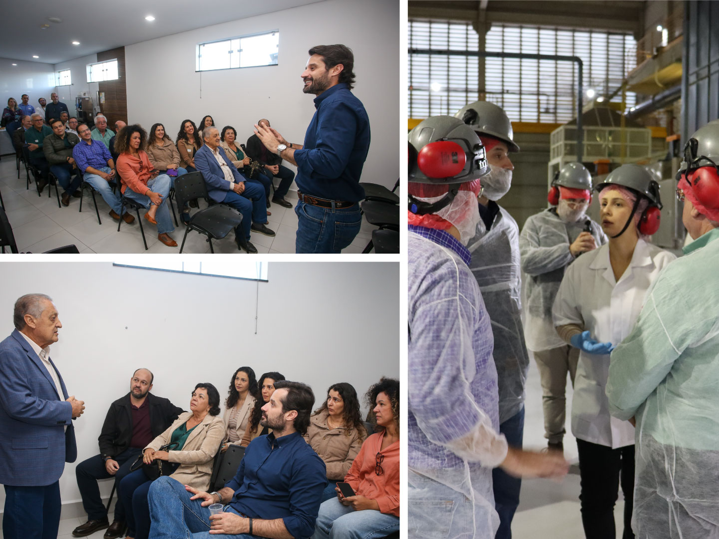 Secretário Guilherme Piai visita instalações da Amenco Peanuts e conhece processo de blancheamento do amendoim