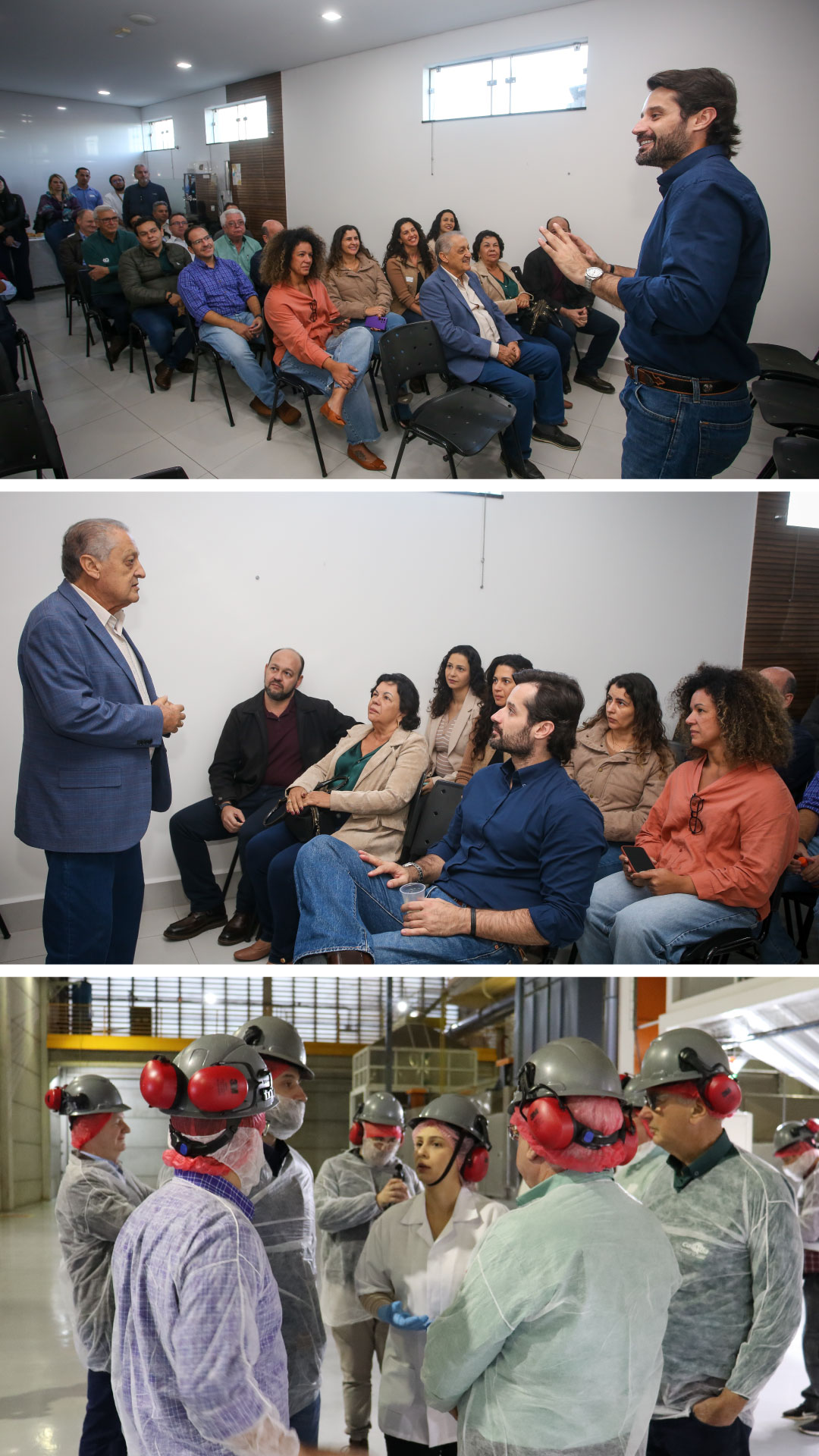 Visita do Secretário Guilherme Piai à Amenco Peanuts Secretário Guilherme Piai visita instalações da Amenco Peanuts e conhece processo de blancheamento do amendoim
